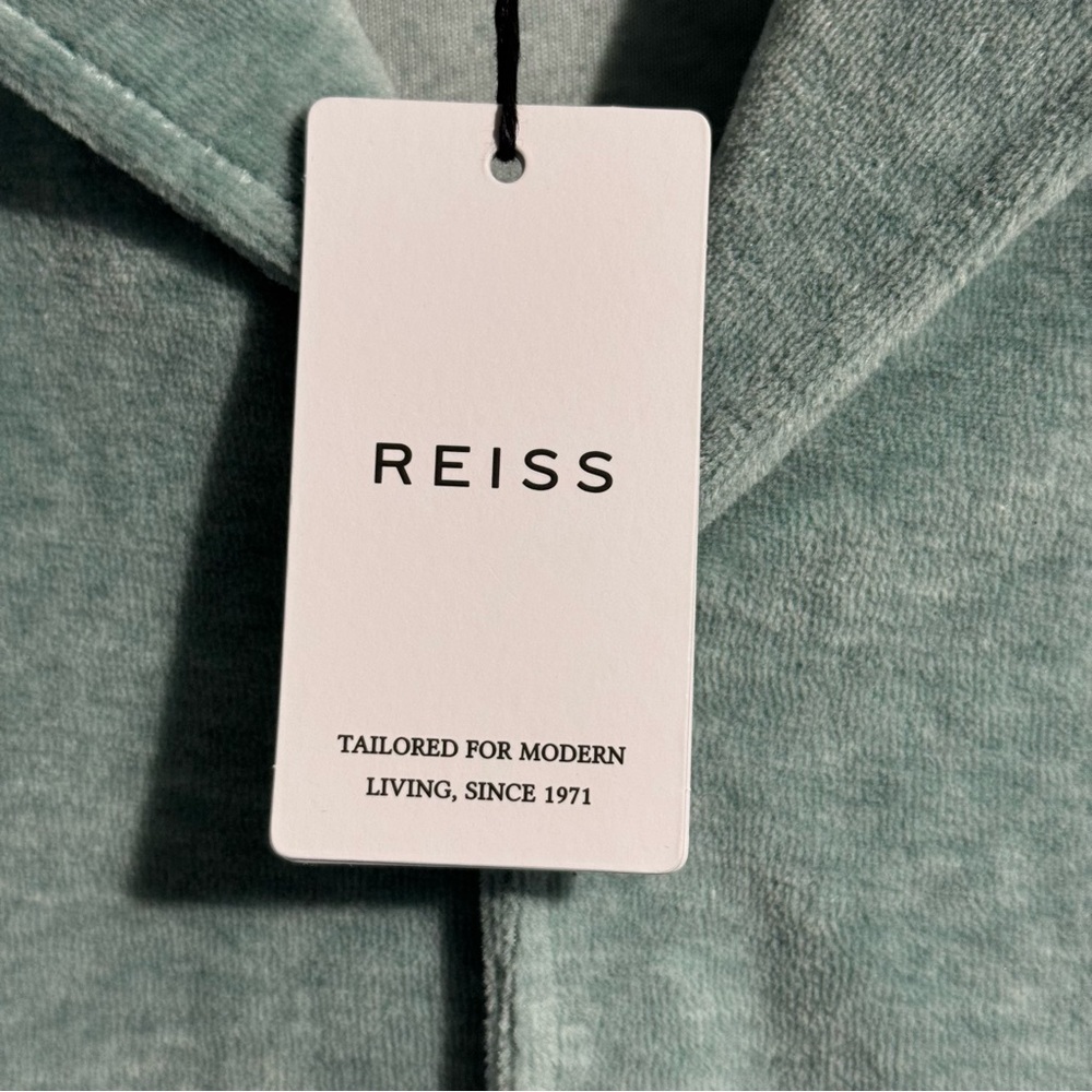 Reiss Crosby Cuban Collar Shirt –Velour– Size Small – Button Up Resort Vacation - Picture 4 of 12